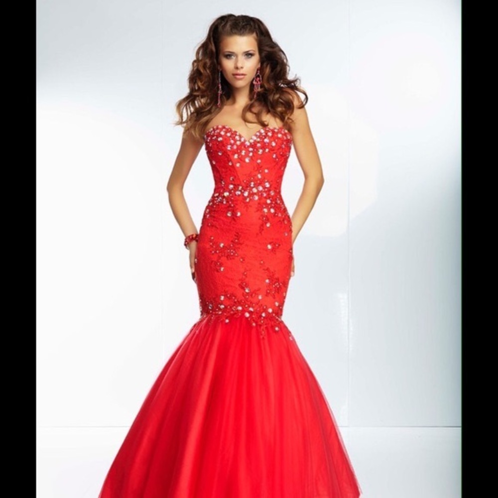 Nude Mori Lee Mermaid Gown NWT